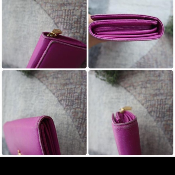 VINTAGE Vivienne Westwood Wallet Purse Long Wallet Orb Pink Woman Authentic Used - Picture 7 of 11